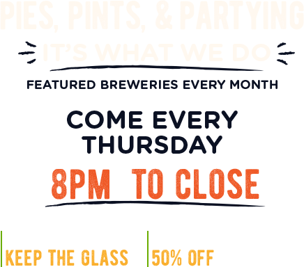 Pints & Pies is back every Thursday